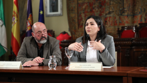 Khadija Amin durante su intervención.