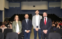 De izquierda a derecha, Raquel Acero, Alfonso Zamorano, Francisco José Rodríguez y Alberto Giovanetti, en la inauguración del seminario.