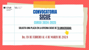 Abierto el plazo de solicitud del programa de movilidad SICUE para el curso 2024-2025