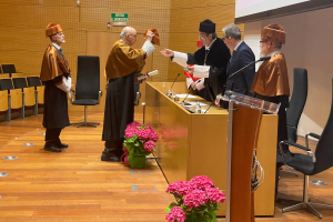 Investidura del catedrático emérito de la UCO, Elías Fereres, como doctor honoris causa de la Universidad de Lleida. 