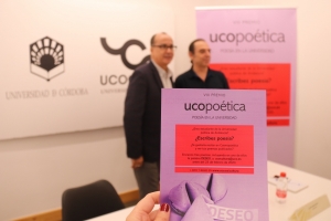 José Álvarez y Javier Fernández durante la presentación de Ucopoética 2020 el pasado mes de noviembre