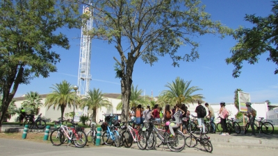 Partipantes en la ruta ciclista organizada por el SEPA dentro de la semana de la movilidad