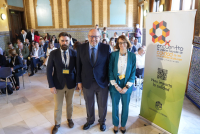 Jesús Dorado, Manuel Torralbo y María Luque, momentos antes de la inauguración del encuentro.