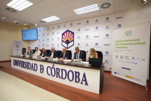 Un momento de la presentación de la Cátedra Internacional de Inteligencia y Agricultura.