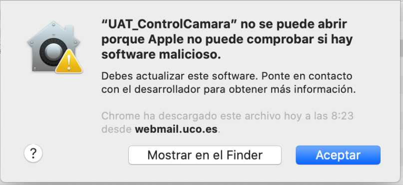 APLICACIÓN DE CONTROL PTZ DE CÁMARAS DESARROLLADA POR LA UAT (MAC OS)