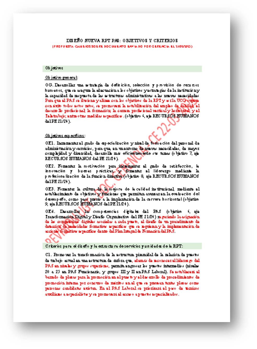 20230320 UGT REVISION DOC GERENCIA OBJETIVOSyCRITERIOS CE 22 03 2023